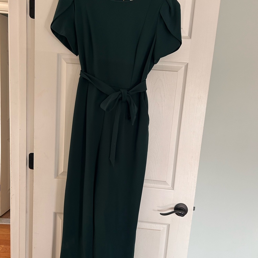 Calvin Klein Forest Green Belted Jumpsuit